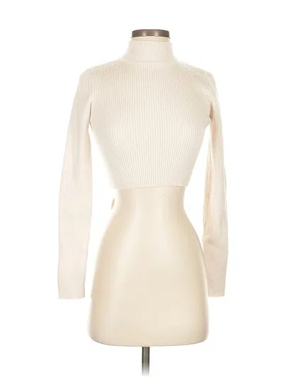 Pre-owned Zara Long Sleeve Turtleneck In White