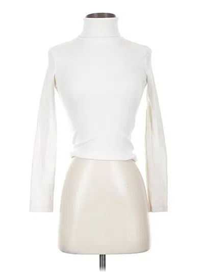 Pre-owned Zara Long Sleeve Turtleneck In White