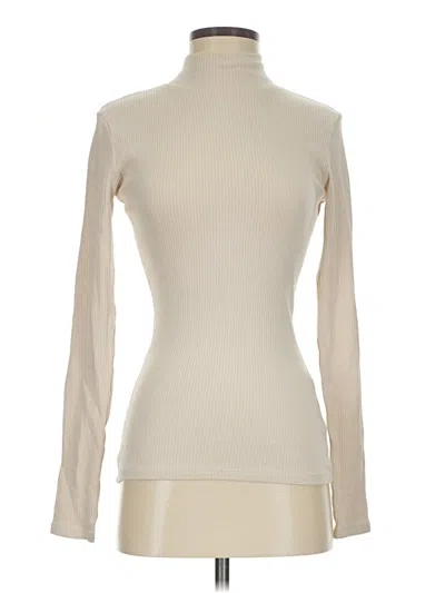 Pre-owned Zara Long Sleeve Turtleneck In White