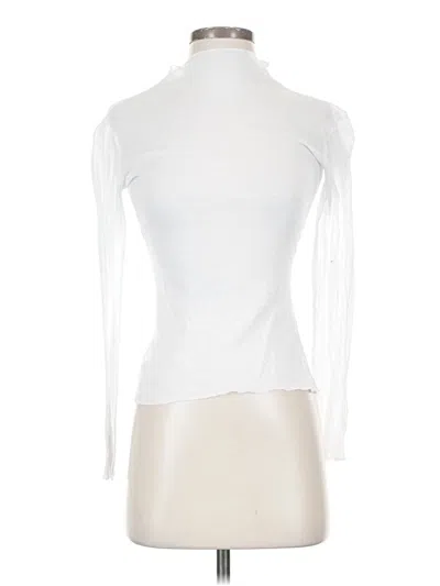 Pre-owned Zara Long Sleeve Turtleneck In White
