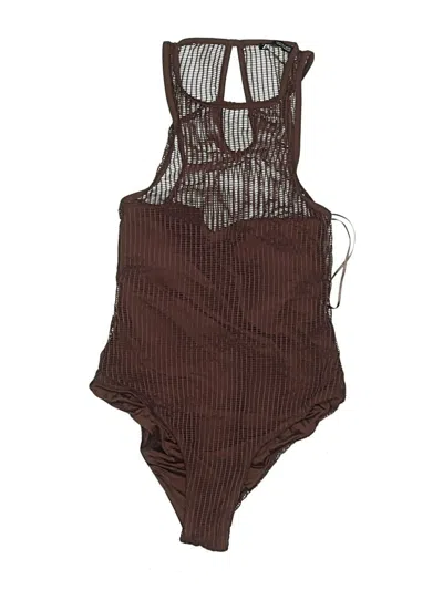 Pre-owned Zara One Piece Swimsuit In Brown