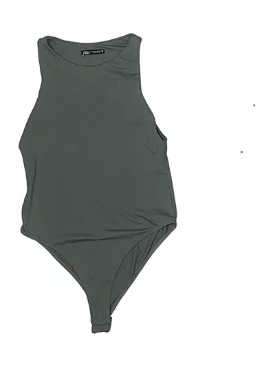 Pre-owned Zara One Piece Swimsuit In Green