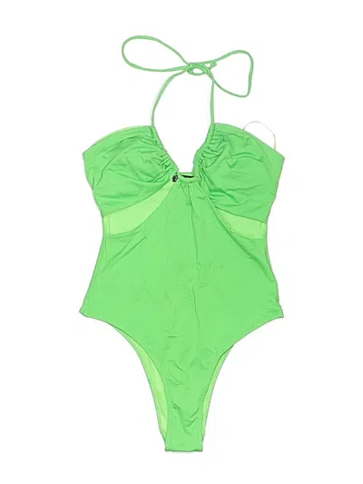 Pre-owned Zara One Piece Swimsuit In Green