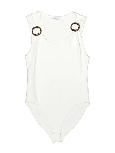 Pre-owned Zara One Piece Swimsuit In Ivory