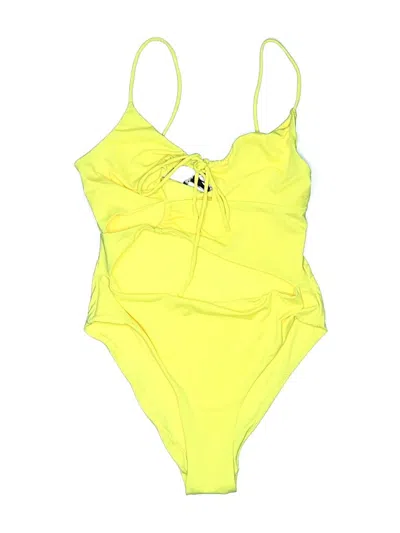 Pre-owned Zara One Piece Swimsuit In Yellow
