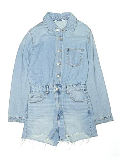 Pre-owned Zara Overall Shorts In Blue