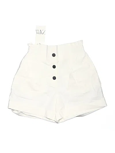 Zara Overall Shorts In Ivory