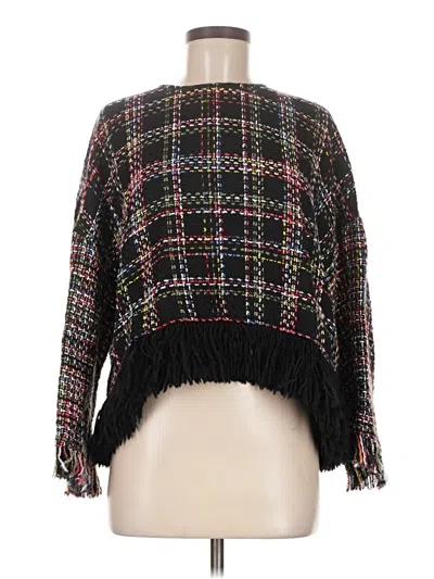 Pre-owned Zara Poncho In Black