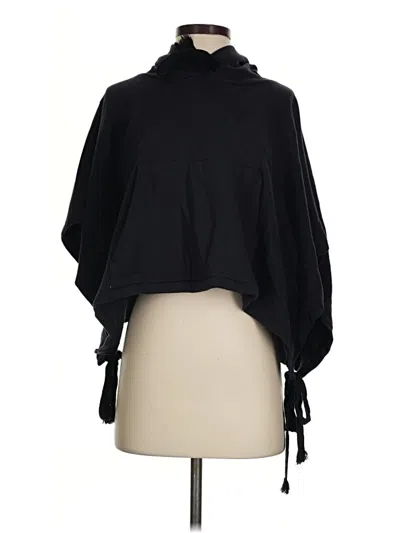 Pre-owned Zara Poncho In Black