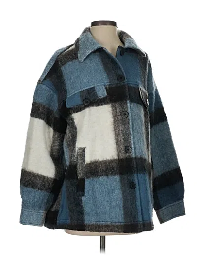 Pre-owned Zara Poncho In Blue