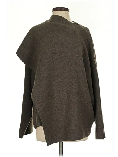 Pre-owned Zara Poncho In Brown