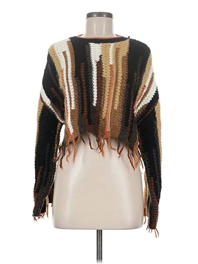 Pre-owned Zara Poncho In Brown