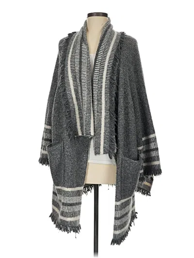 Pre-owned Zara Poncho In Gray