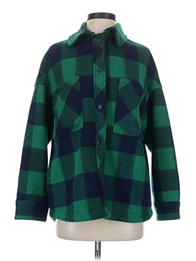 Pre-owned Zara Poncho In Green