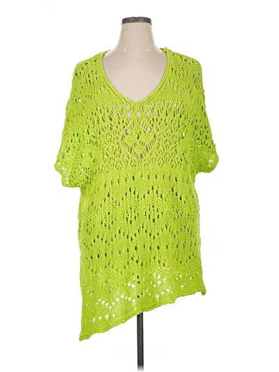 Pre-owned Zara Poncho In Green