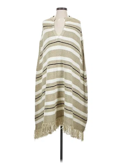 Pre-owned Zara Poncho In Ivory
