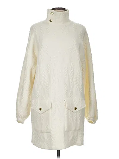 Pre-owned Zara Poncho In Ivory