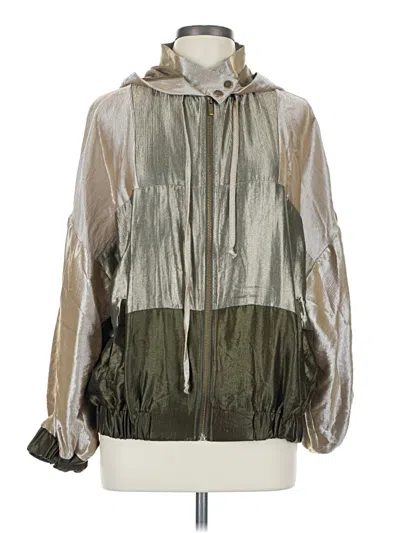 Pre-owned Zara Poncho In Silver
