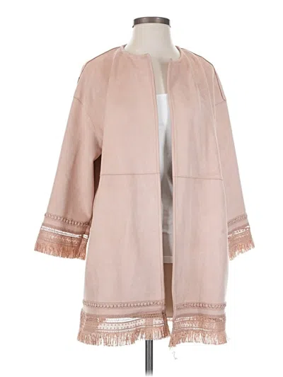 Pre-owned Zara Poncho In Tan