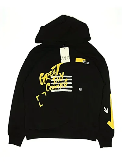 Pre-owned Zara Kids' Pullover Hoodie In Black