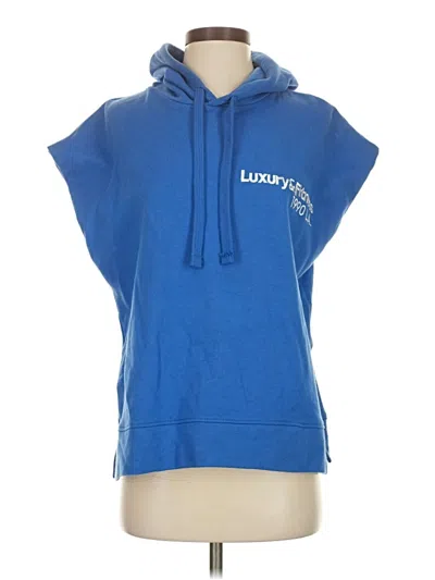Pre-owned Zara Pullover Hoodie In Blue