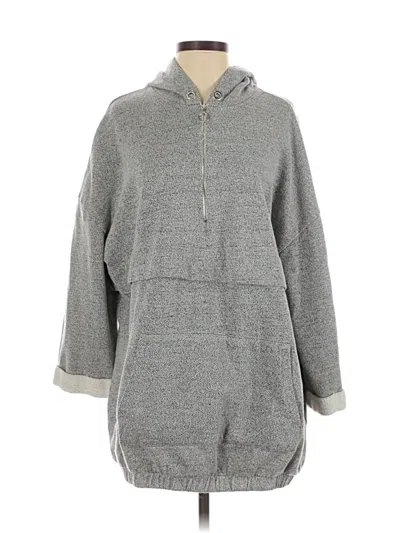 Pre-owned Zara Pullover Hoodie In Gray