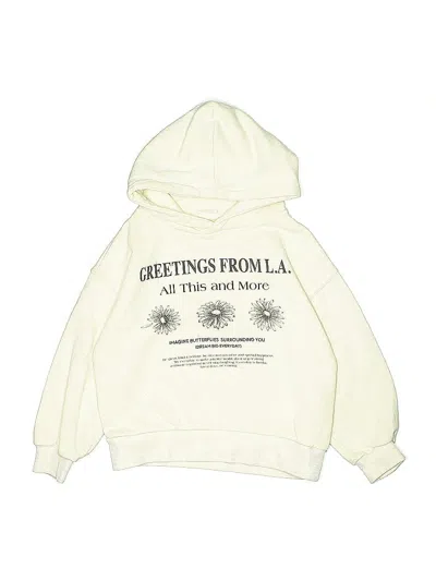 Pre-owned Zara Kids' Pullover Hoodie In White