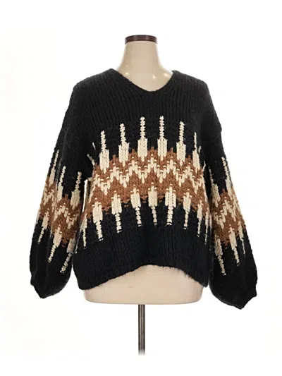 Pre-owned Zara Pullover Sweater In Black
