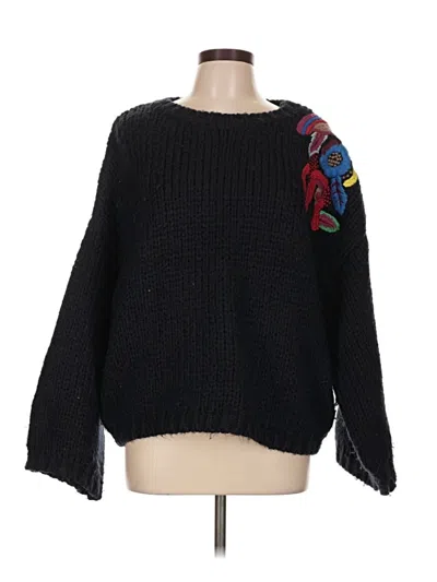 Pre-owned Zara Pullover Sweater In Black