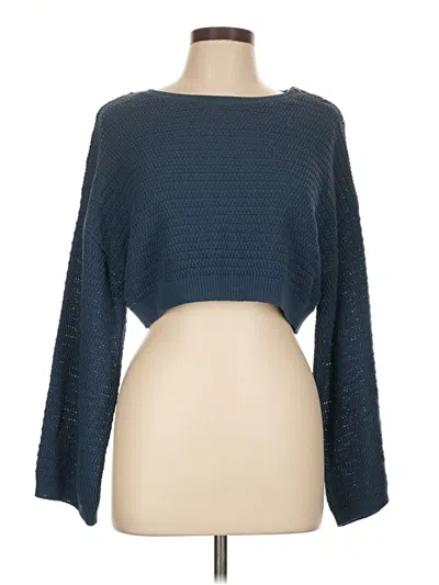 Pre-owned Zara Pullover Sweater In Blue