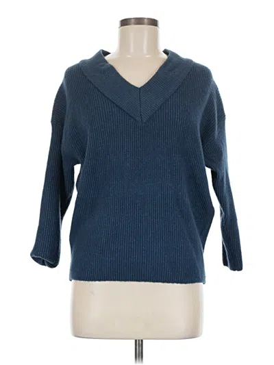 Pre-owned Zara Pullover Sweater In Blue