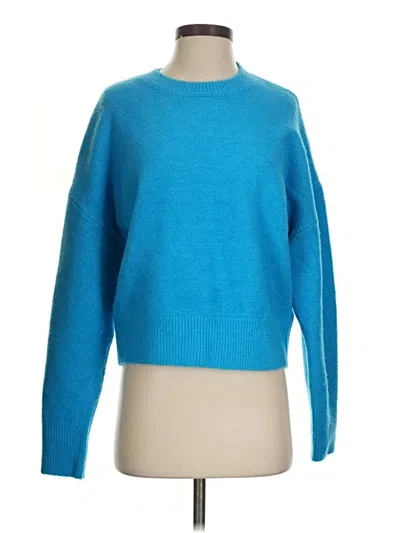 Pre-owned Zara Pullover Sweater In Blue