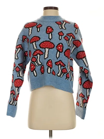 Pre-owned Zara Pullover Sweater In Blue
