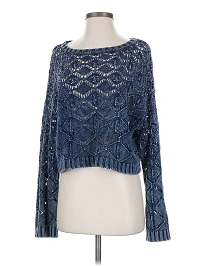 Pre-owned Zara Pullover Sweater In Blue