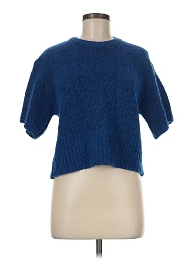 Pre-owned Zara Pullover Sweater In Blue