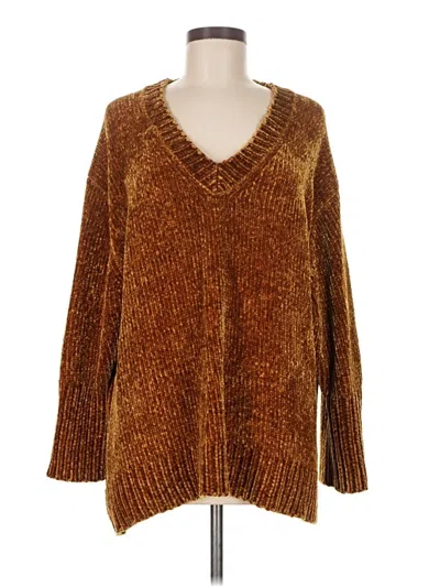 Pre-owned Zara Pullover Sweater In Brown