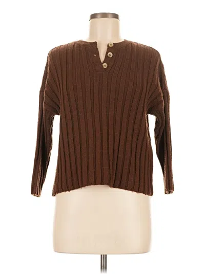 Pre-owned Zara Pullover Sweater In Brown