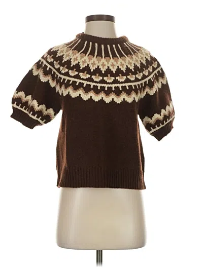 Pre-owned Zara Pullover Sweater In Brown