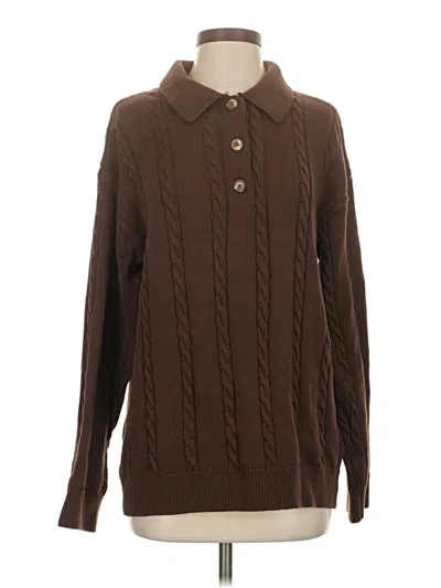 Pre-owned Zara Pullover Sweater In Brown