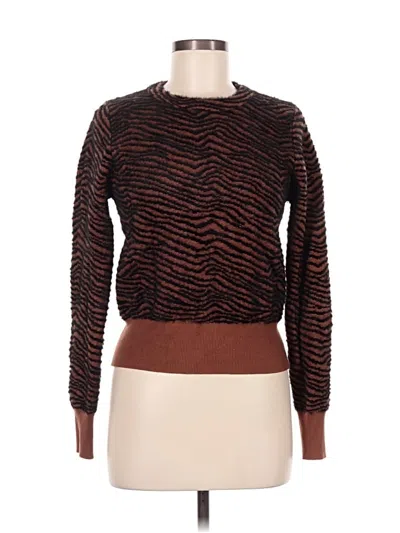 Pre-owned Zara Pullover Sweater In Brown