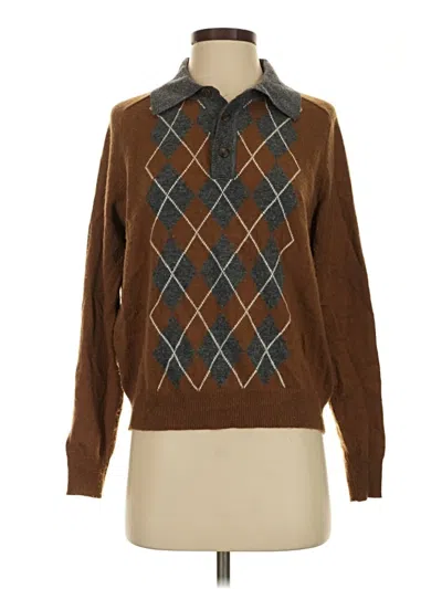 Pre-owned Zara Pullover Sweater In Brown
