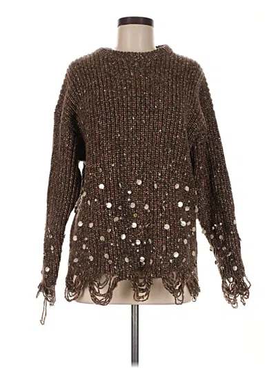 Pre-owned Zara Pullover Sweater In Brown