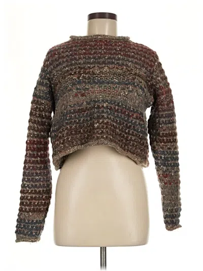 Pre-owned Zara Pullover Sweater In Brown