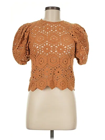 Pre-owned Zara Pullover Sweater In Brown