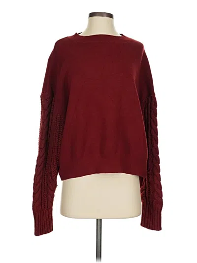Pre-owned Zara Pullover Sweater In Burgundy