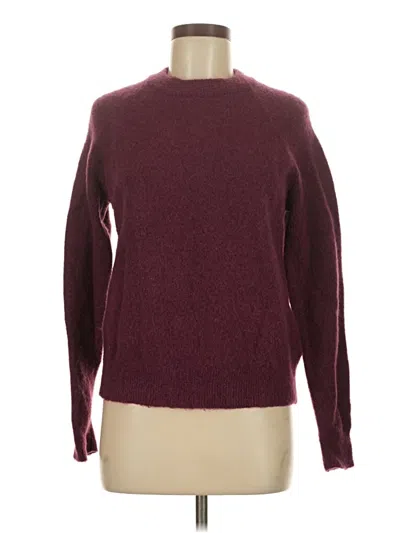 Pre-owned Zara Pullover Sweater In Burgundy