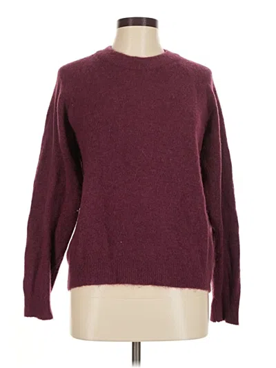 Pre-owned Zara Pullover Sweater In Burgundy