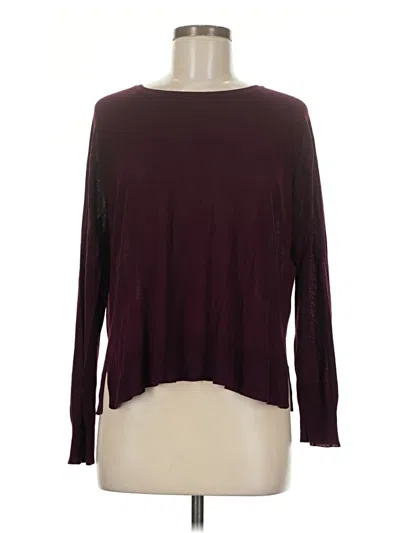 Pre-owned Zara Pullover Sweater In Burgundy