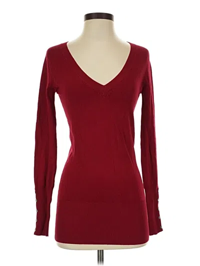 Pre-owned Zara Pullover Sweater In Burgundy