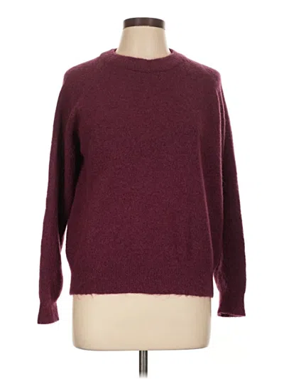 Pre-owned Zara Pullover Sweater In Burgundy